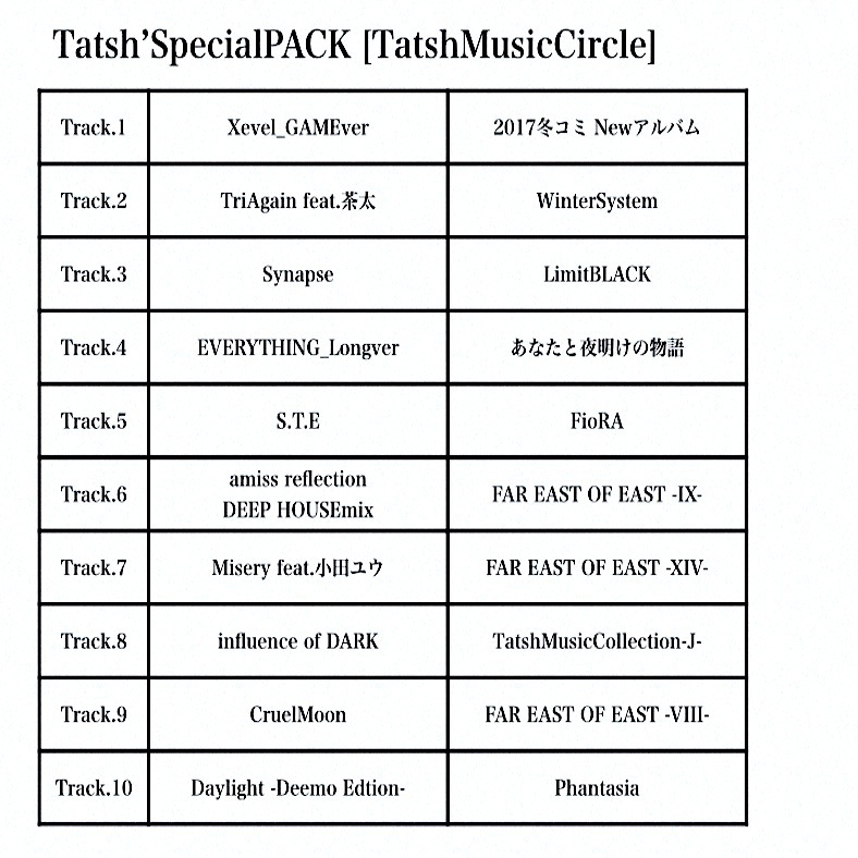 TatshSpecialPack(BOOTH限定)