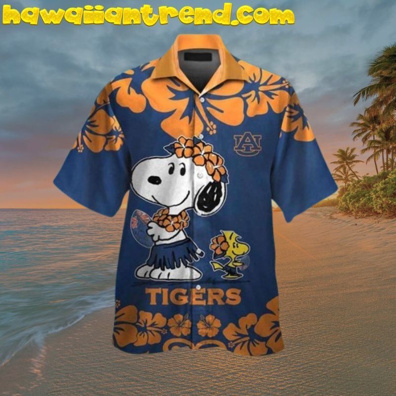 Auburn Tigers And Snoopy Hawaiian Shirt For Fan