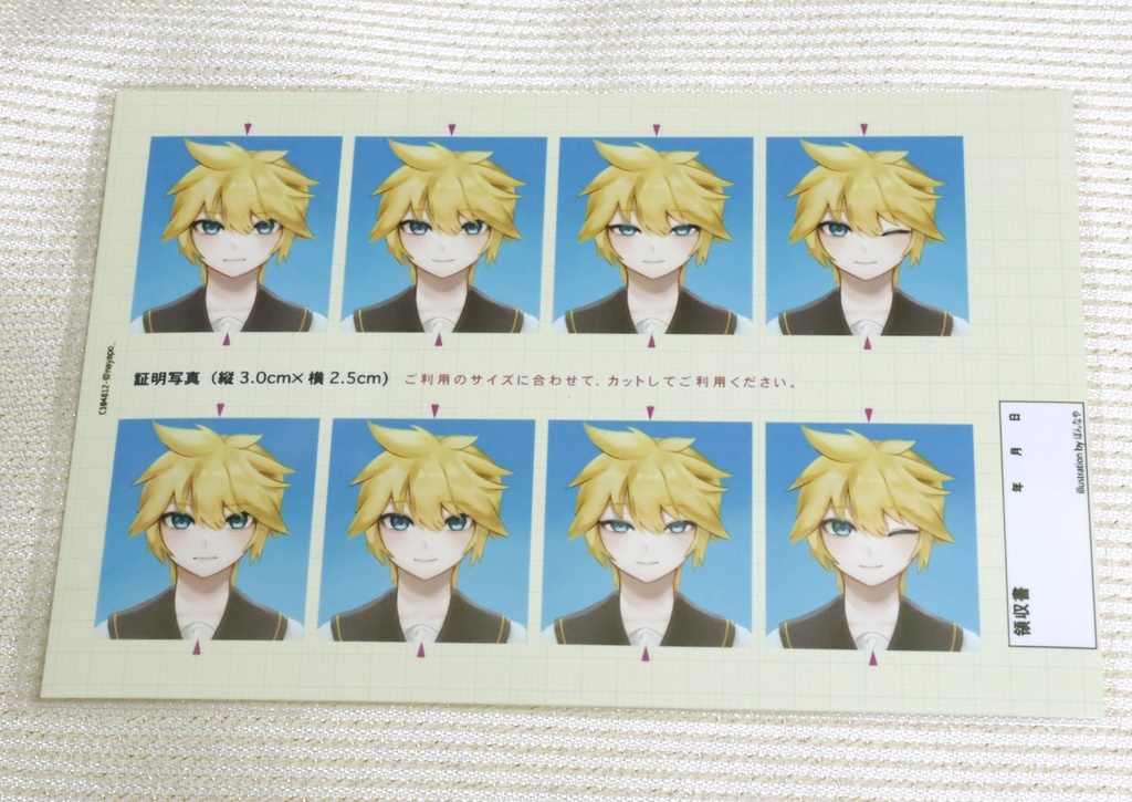 証明写真風ブロマイド/初音ミク/鏡音リン/三人
