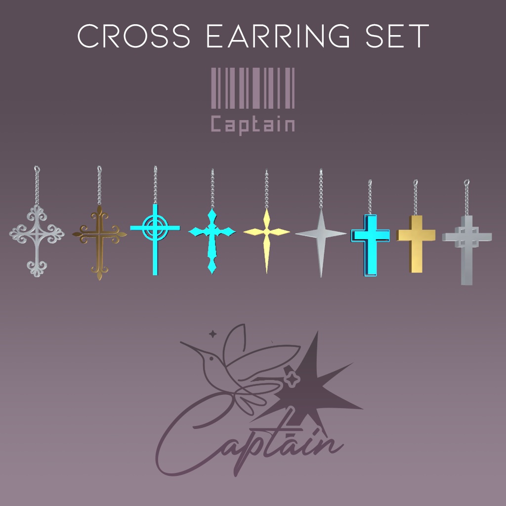 🔥販売終了予定🔥Cross Earrings SET ~ Accessories 『 Captain 』