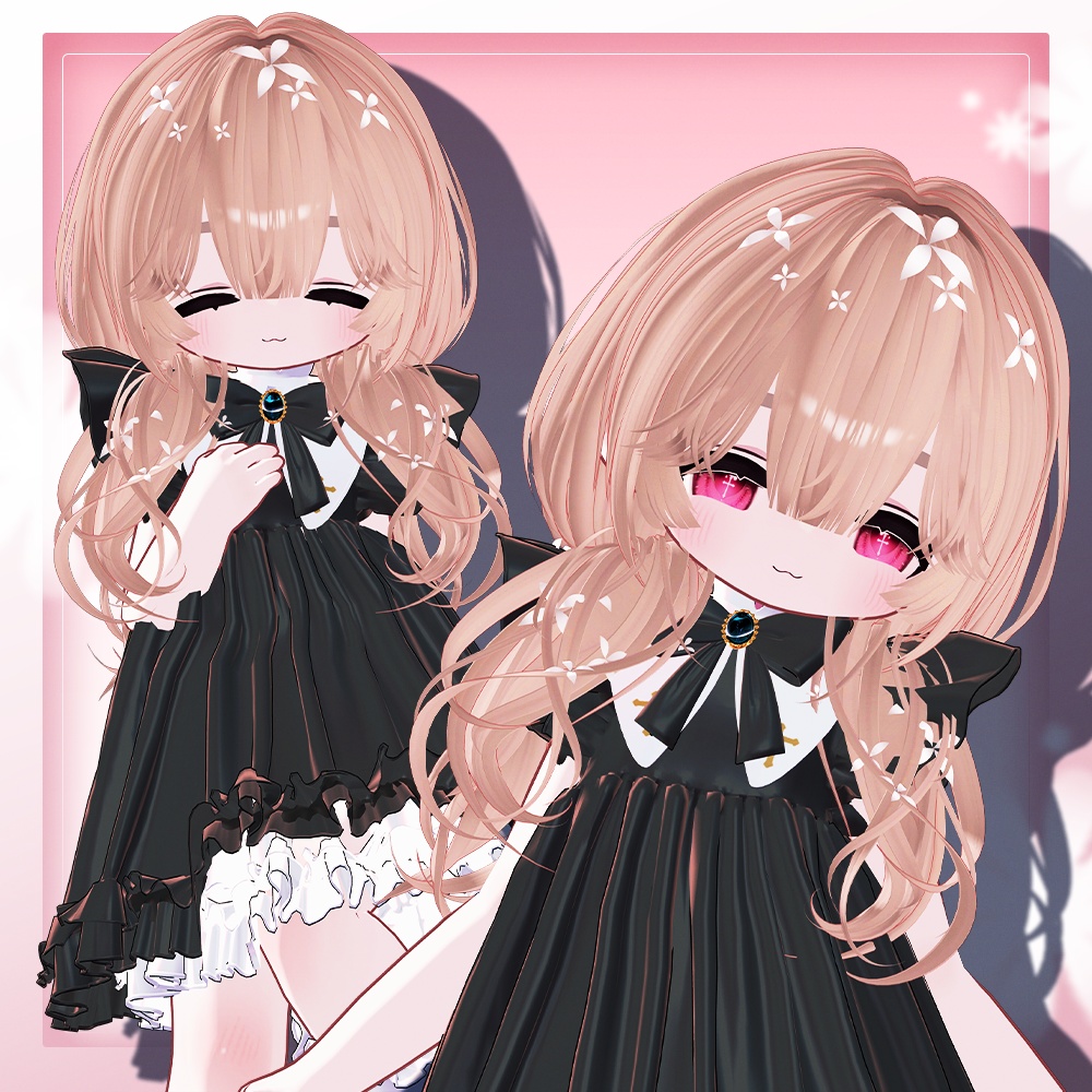 🌸フローラル·ヘア / floral hair ㅡ 【 VRChat Hair 】