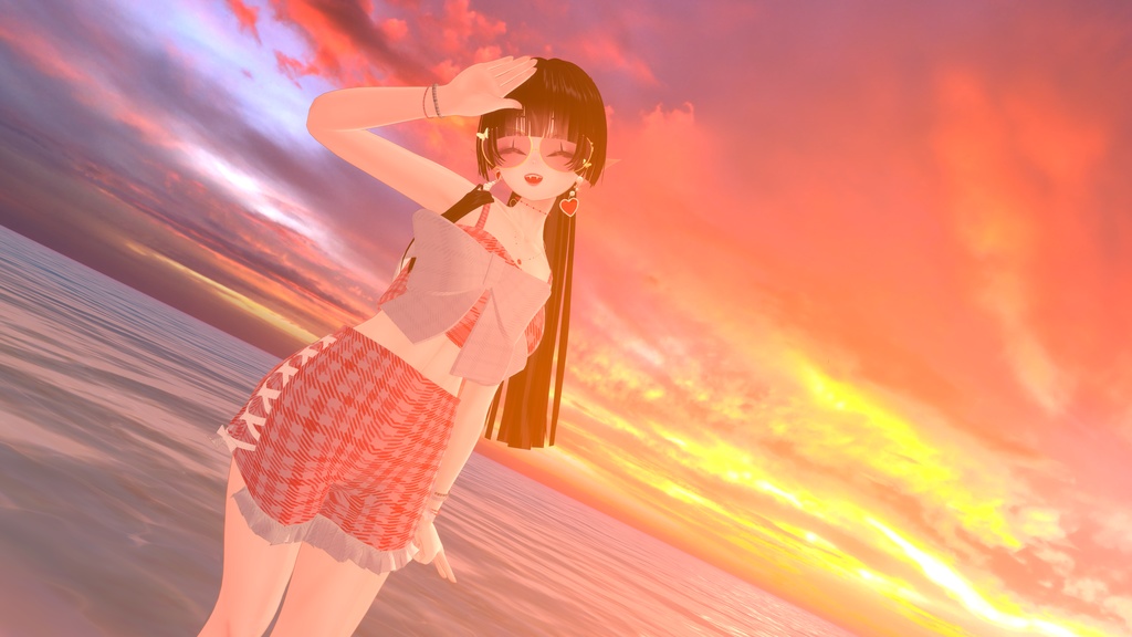 🌊Pastel check Monokini🌊 - 【 VRC Clothes 】