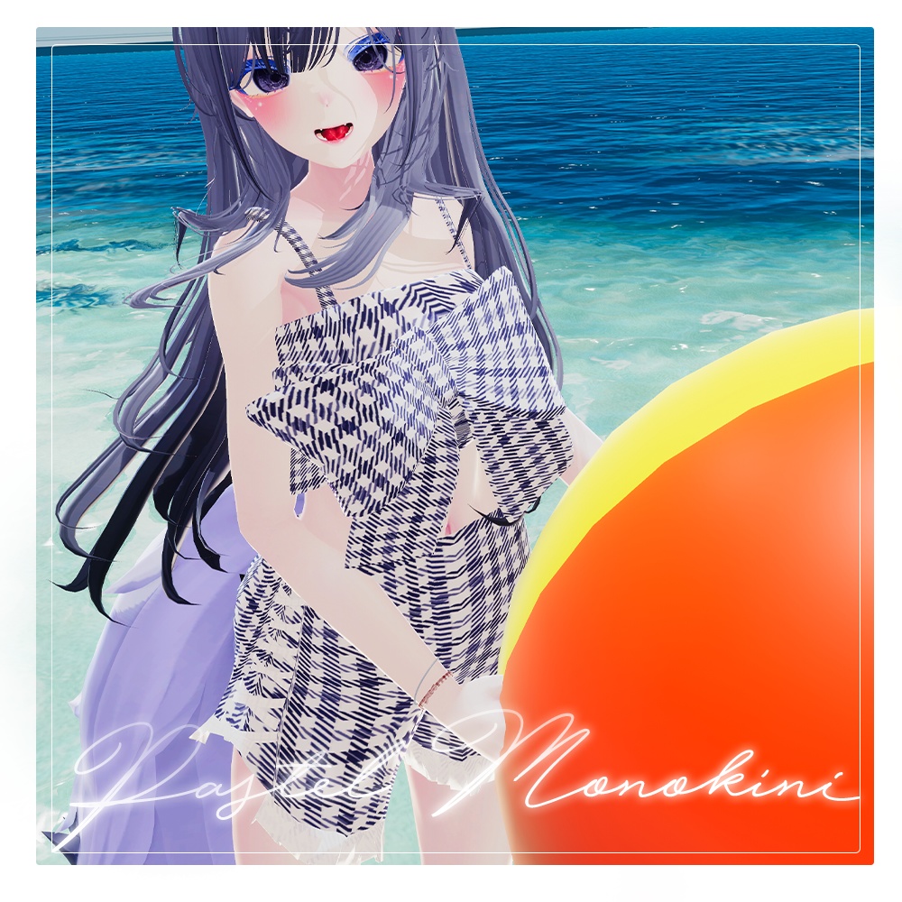 🌊Pastel check Monokini🌊 - 【 VRC Clothes 】