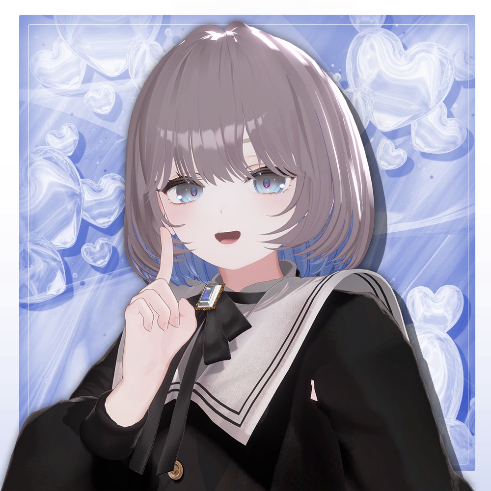 💞 bob hair new (No.2) ㅡ 【 VRChat Hair / 3Dヘアモデル】