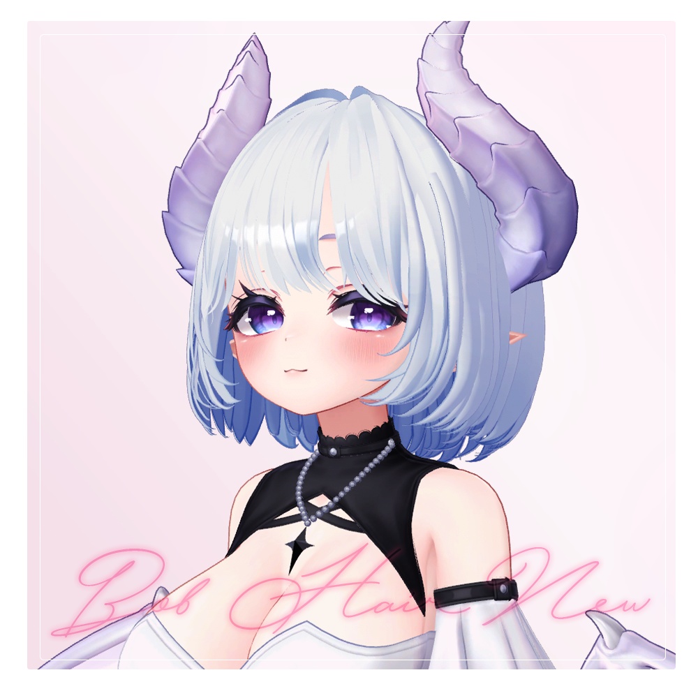 💞 bob hair new (No.2) ㅡ 【 VRChat Hair / 3Dヘアモデル】