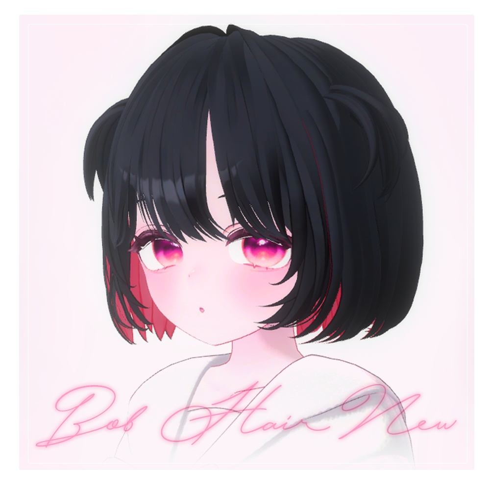 💞 bob hair new (No.2) ㅡ 【 VRChat Hair / 3Dヘアモデル】