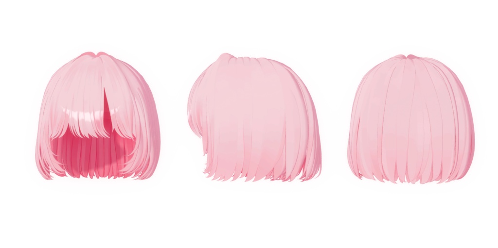💞 bob hair new (No.2) ㅡ 【 VRChat Hair / 3Dヘアモデル】