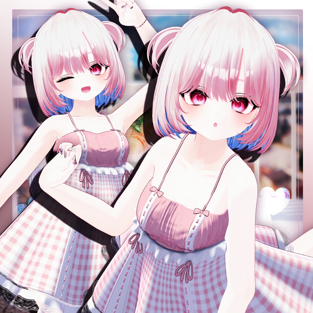 💞 bob hair new (No.2) ㅡ 【 VRChat Hair / 3Dヘアモデル】