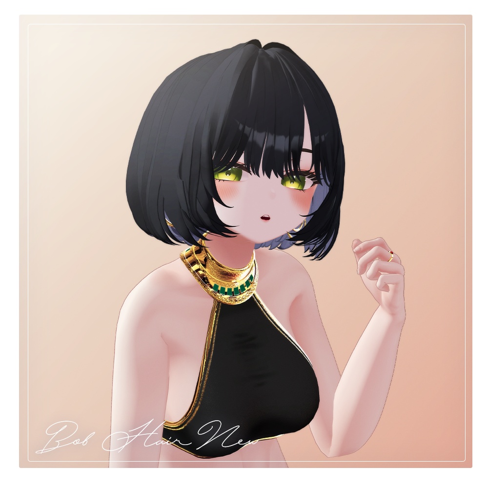 💞 bob hair new (No.2) ㅡ 【 VRChat Hair / 3Dヘアモデル】