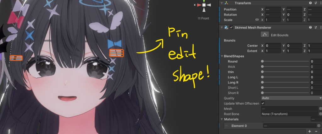 🎇エンジェル&デビル ヘアピン セット【 VRChat アクセサリー/ VRChat Accessories 】