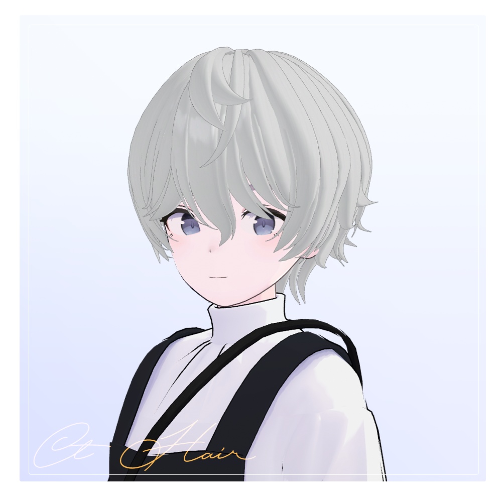 ✨ CT Hair (C Hair Remake) & Halo【 VRChat Hair / 3Dヘアモデル】