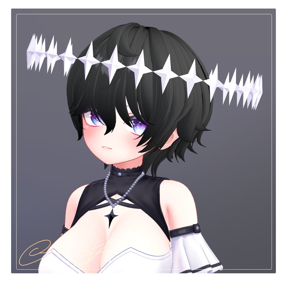 ✨ CT Hair (C Hair Remake) & Halo【 VRChat Hair / 3Dヘアモデル】