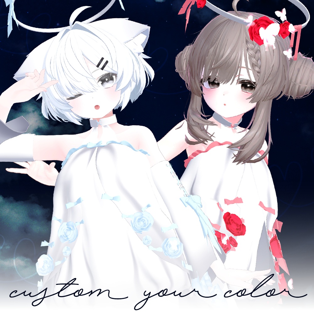 🌹親愛なる彼女に甘い夢を / Dear her sweet dreams -【 VRChat 衣装 / VRChat Clothes 】