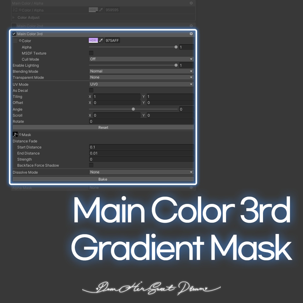 🌹親愛なる彼女に甘い夢を / Dear her sweet dreams -【 VRChat 衣装 / VRChat Clothes 】
