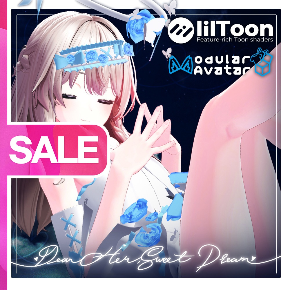 🌹親愛なる彼女に甘い夢を / Dear her sweet dreams -【 VRChat 衣装 / VRChat Clothes 】