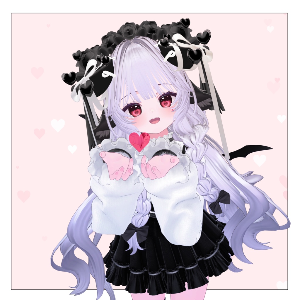 バラの花束と角 Rose Bouquet Horn【 VRChat アクセサリー/ VRChat Accessories 】