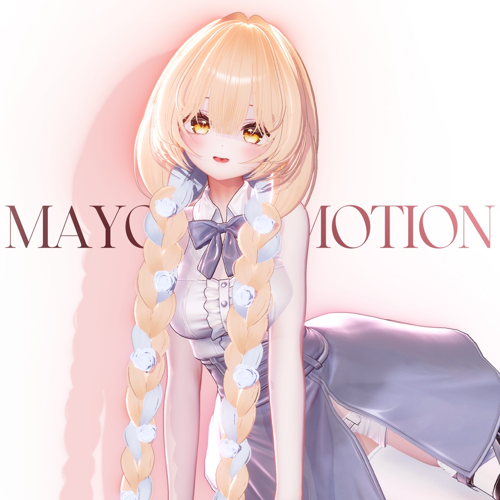 2 Type 🌹 Rose blooming braided hair - VRChat Hair / VRChat ヘア