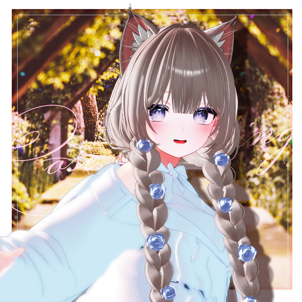 2 Type 🌹 Rose blooming braided hair - VRChat Hair / VRChat ヘア