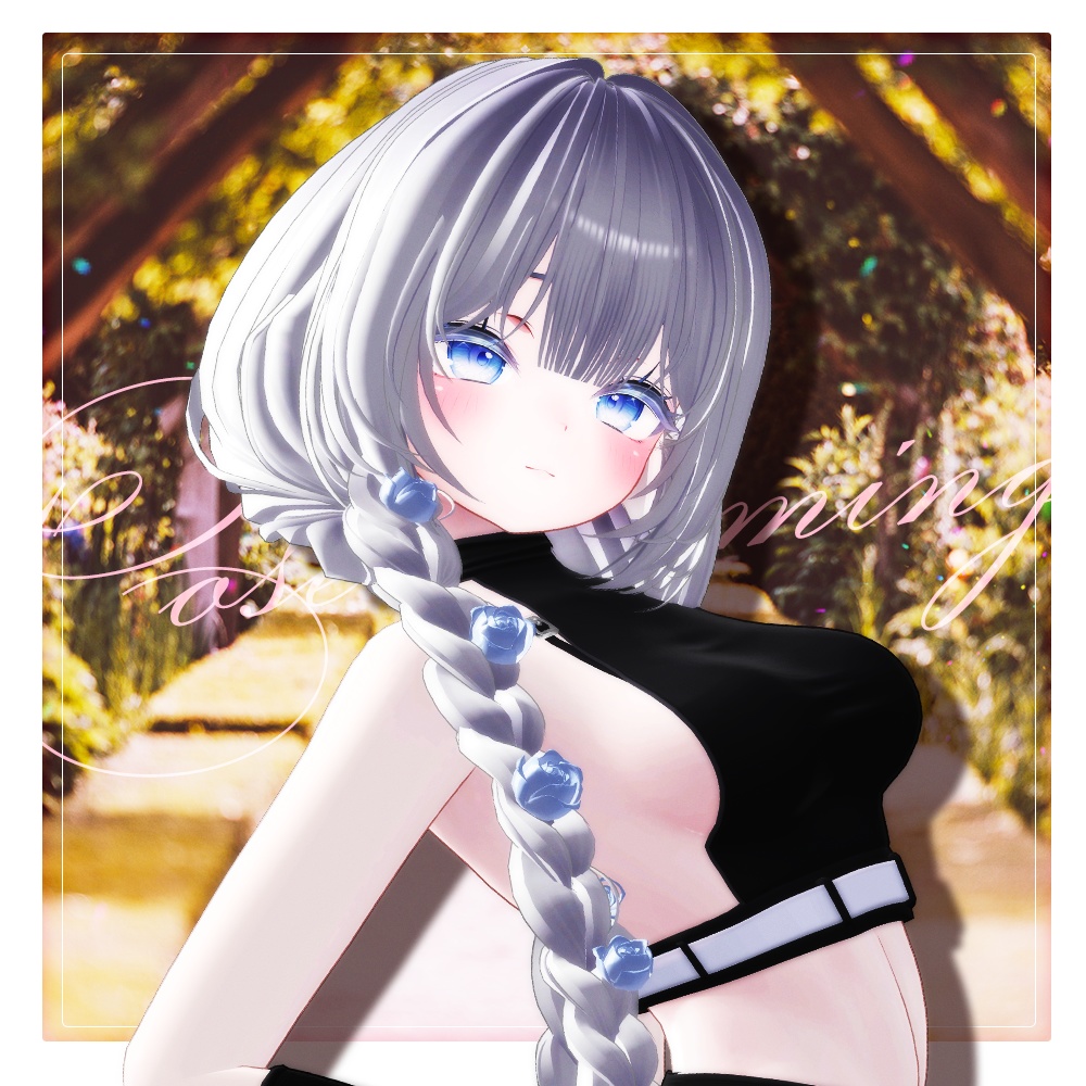 2 Type 🌹 Rose blooming braided hair - VRChat Hair / VRChat ヘア