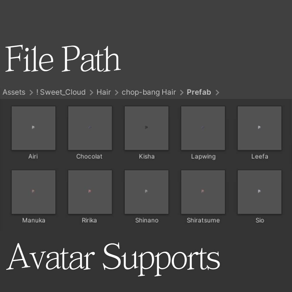 ⭐️ chop-bang Hair ㅡ 【 VRChat Hair / 3Dヘア 】