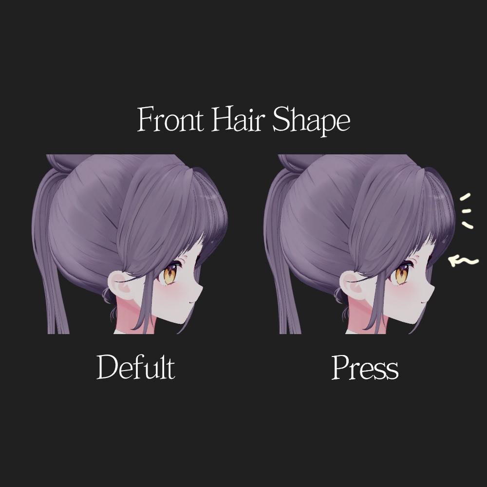 ⭐️ chop-bang Hair ㅡ 【 VRChat Hair / 3Dヘア 】