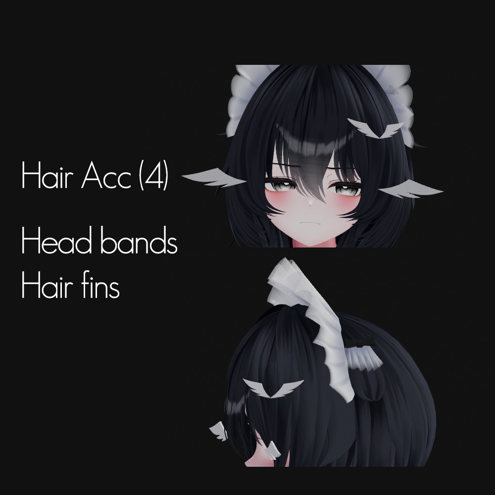 💙 J Hair ㅡ 【 VRChat Hair / 3Dヘア 】