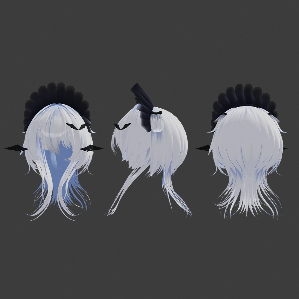 💙 J Hair ㅡ 【 VRChat Hair / 3Dヘア 】