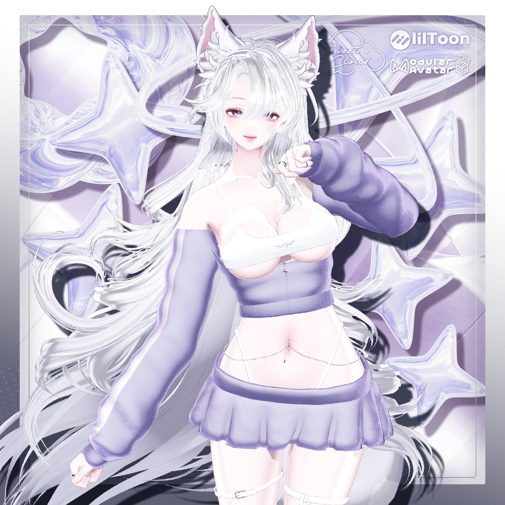 💜 ‧₊˚  エウニケ·ロング ଓ ₊ ˚ ˖ Eunike Long ㅡ 【 VRChat Hair / 3Dヘア 】