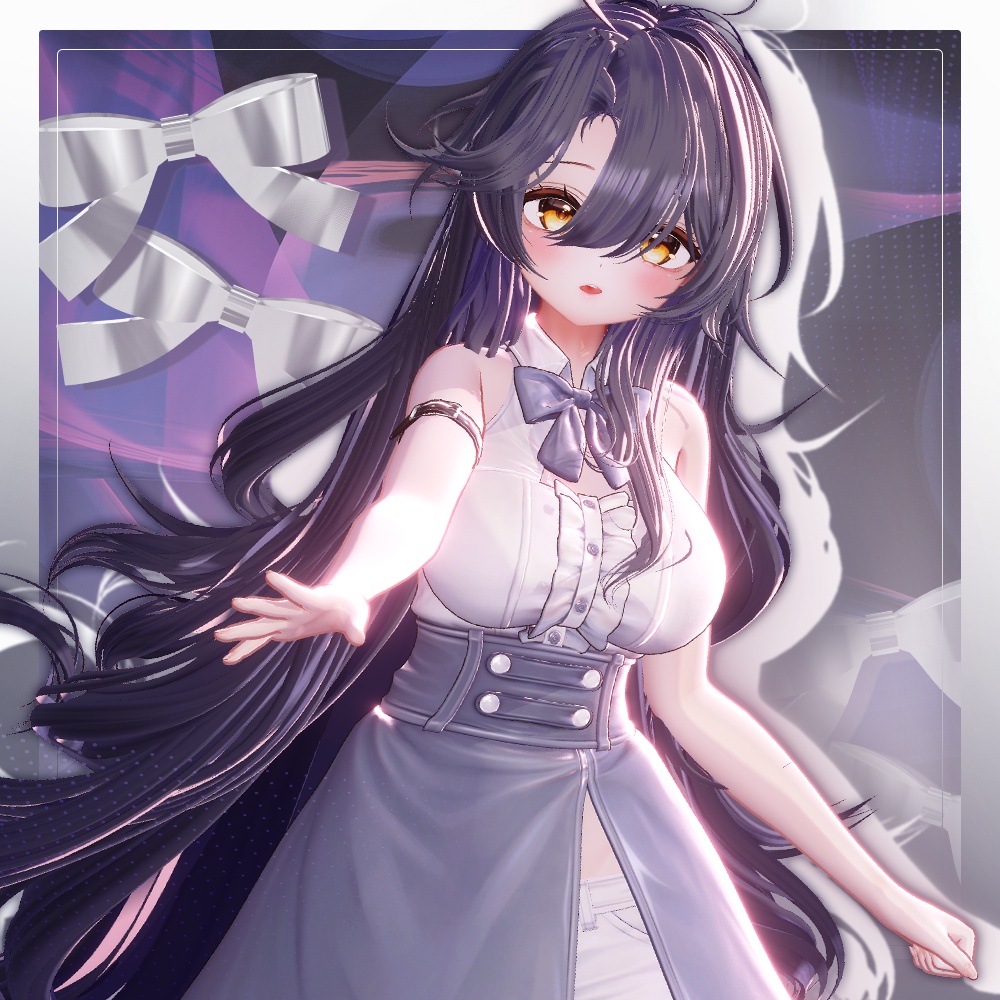 💜 ‧₊˚ エウニケ·ロング ଓ ₊ ˚ ˖ Eunike Long ㅡ 【 VRChat Hair / 3Dヘア 】