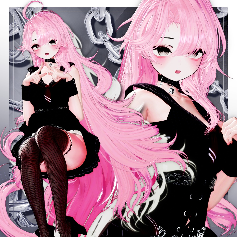 💜 ‧₊˚  エウニケ·ロング ଓ ₊ ˚ ˖ Eunike Long ㅡ 【 VRChat Hair / 3Dヘア 】
