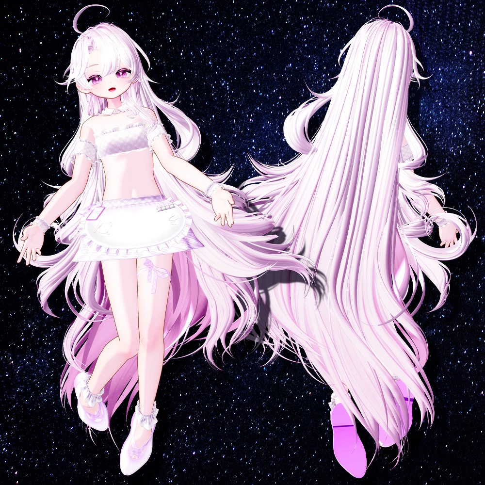 💜 ‧₊˚  エウニケ·ロング ଓ ₊ ˚ ˖ Eunike Long ㅡ 【 VRChat Hair / 3Dヘア 】