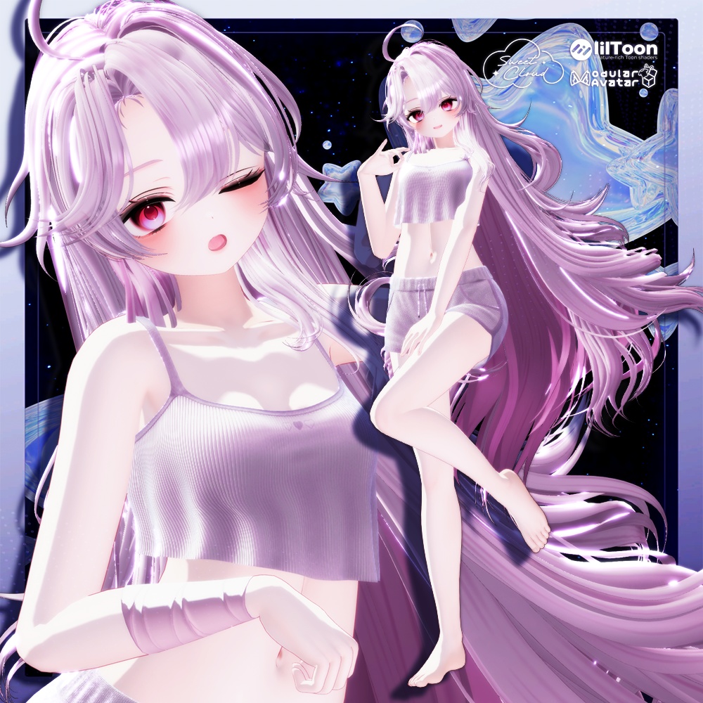 💜 ‧₊˚  エウニケ·ロング ଓ ₊ ˚ ˖ Eunike Long ㅡ 【 VRChat Hair / 3Dヘア 】