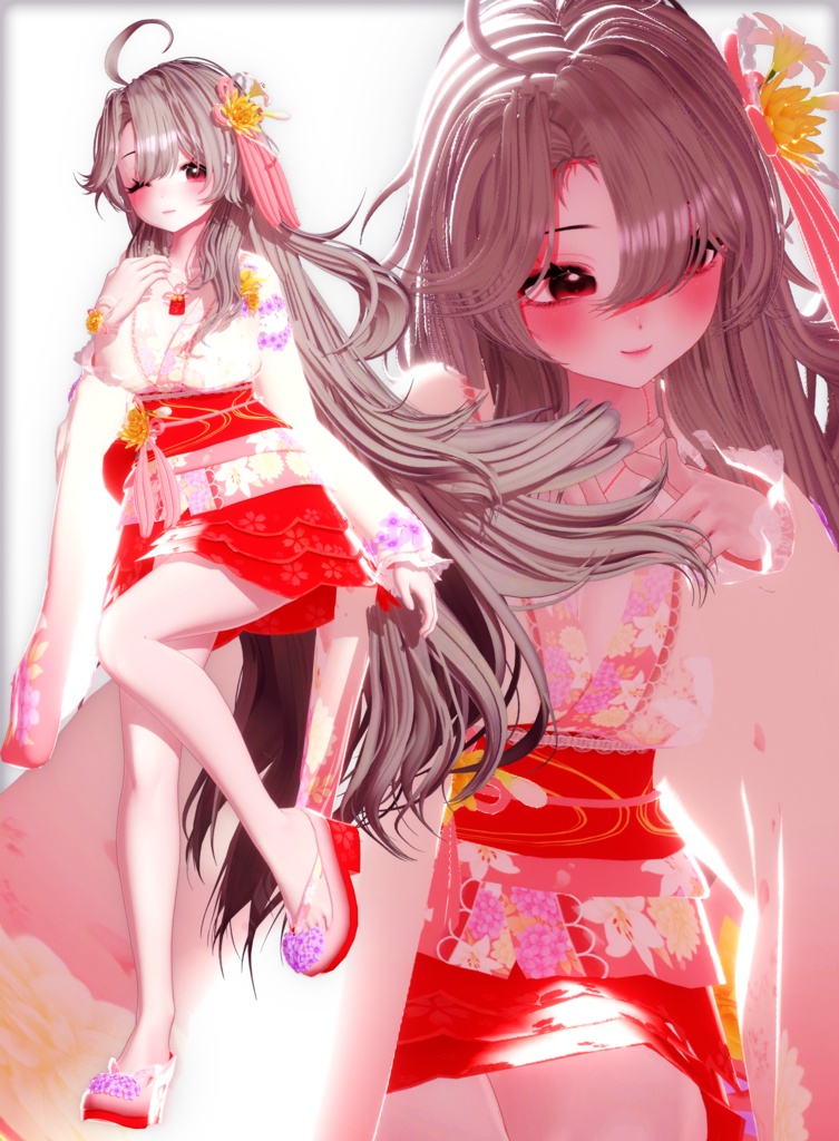 💜 ‧₊˚  エウニケ·ロング ଓ ₊ ˚ ˖ Eunike Long ㅡ 【 VRChat Hair / 3Dヘア 】