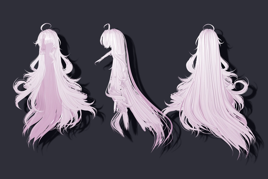 💜 ‧₊˚  エウニケ·ロング ଓ ₊ ˚ ˖ Eunike Long ㅡ 【 VRChat Hair / 3Dヘア 】