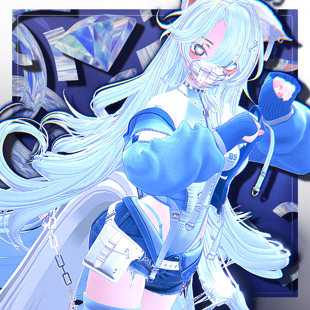 💜 ‧₊˚  エウニケ·ロング ଓ ₊ ˚ ˖ Eunike Long ㅡ 【 VRChat Hair / 3Dヘア 】