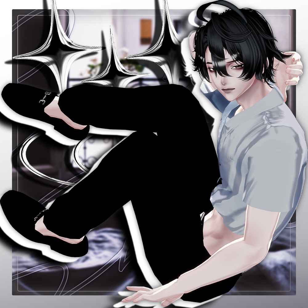 🖤݁. ⊹ ₊ エウニケショーツ ݁₊ ⊹ . Eunike Shorts ㅡ 【 VRChat Hair / 3Dヘア 】