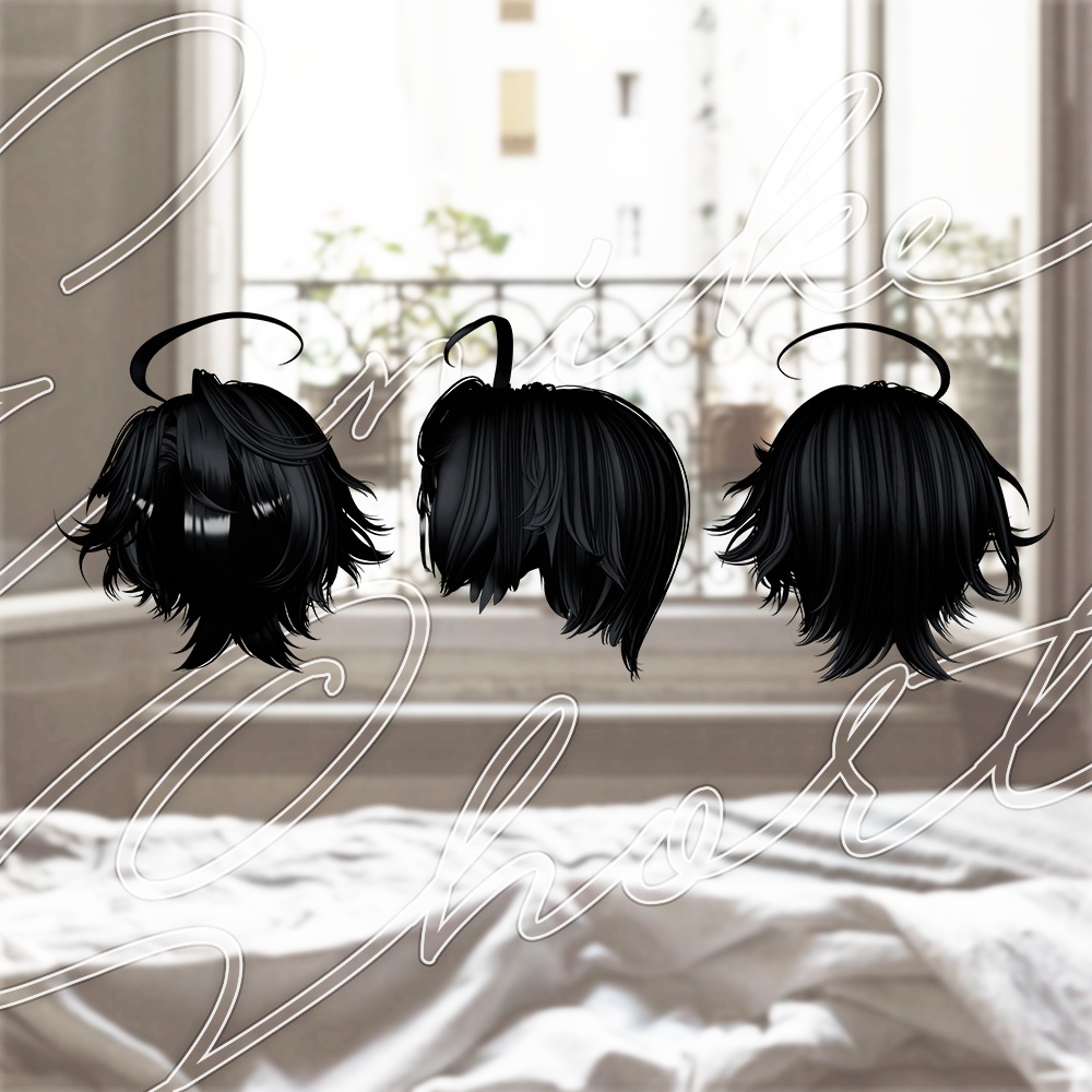 🖤݁. ⊹ ₊ エウニケショーツ ݁₊ ⊹ . Eunike Shorts ㅡ 【 VRChat Hair / 3Dヘア 】