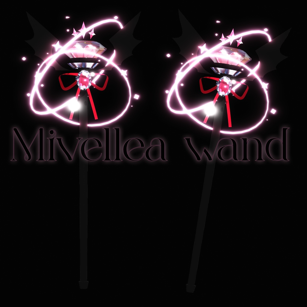 💘 Mivellea Wand(ミヴェリア ワンド) ✨ ㅡ 【 VRChat アクセサリー/ VRChat Accessories 】