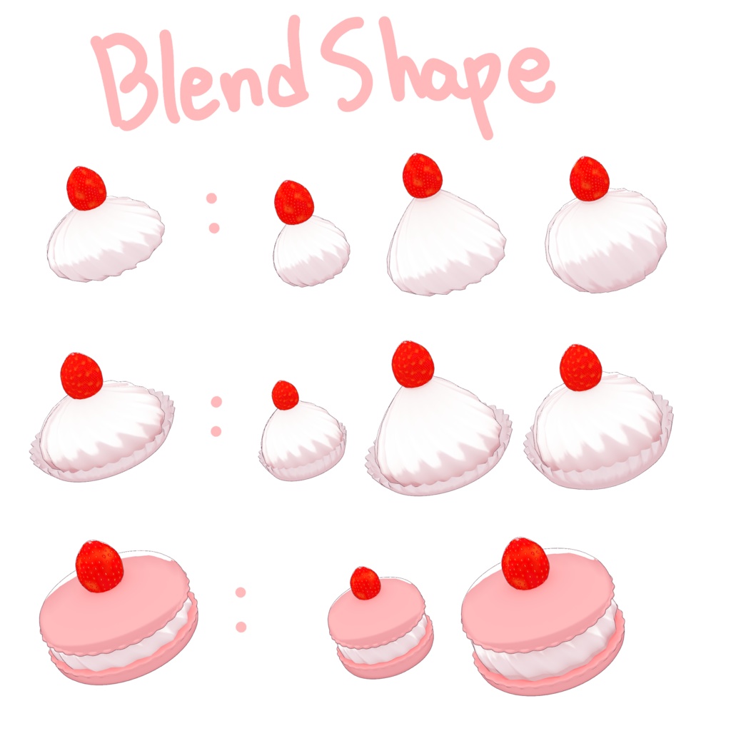 無料 🍓 𝑺𝒐𝒇𝒕 𝑺𝒘𝒆𝒆𝒕𝒔 🧁 ㅡ 【 VRChat アクセサリー/ VRChat Accessories 】