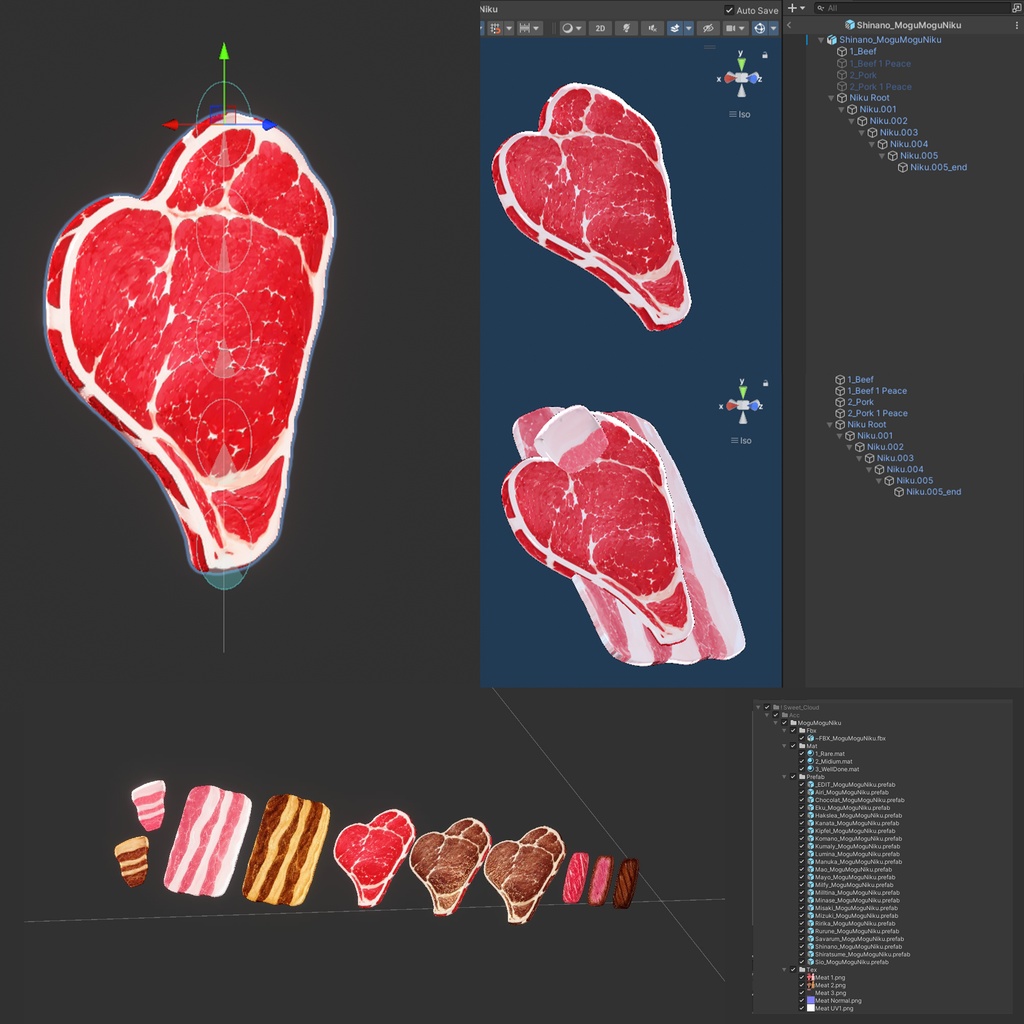 🥩 もぐもぐにく 🥩 MoguMoguNiku 🥩 ㅡ 【 VRChat Accessories / 3Dアクセサリ 】