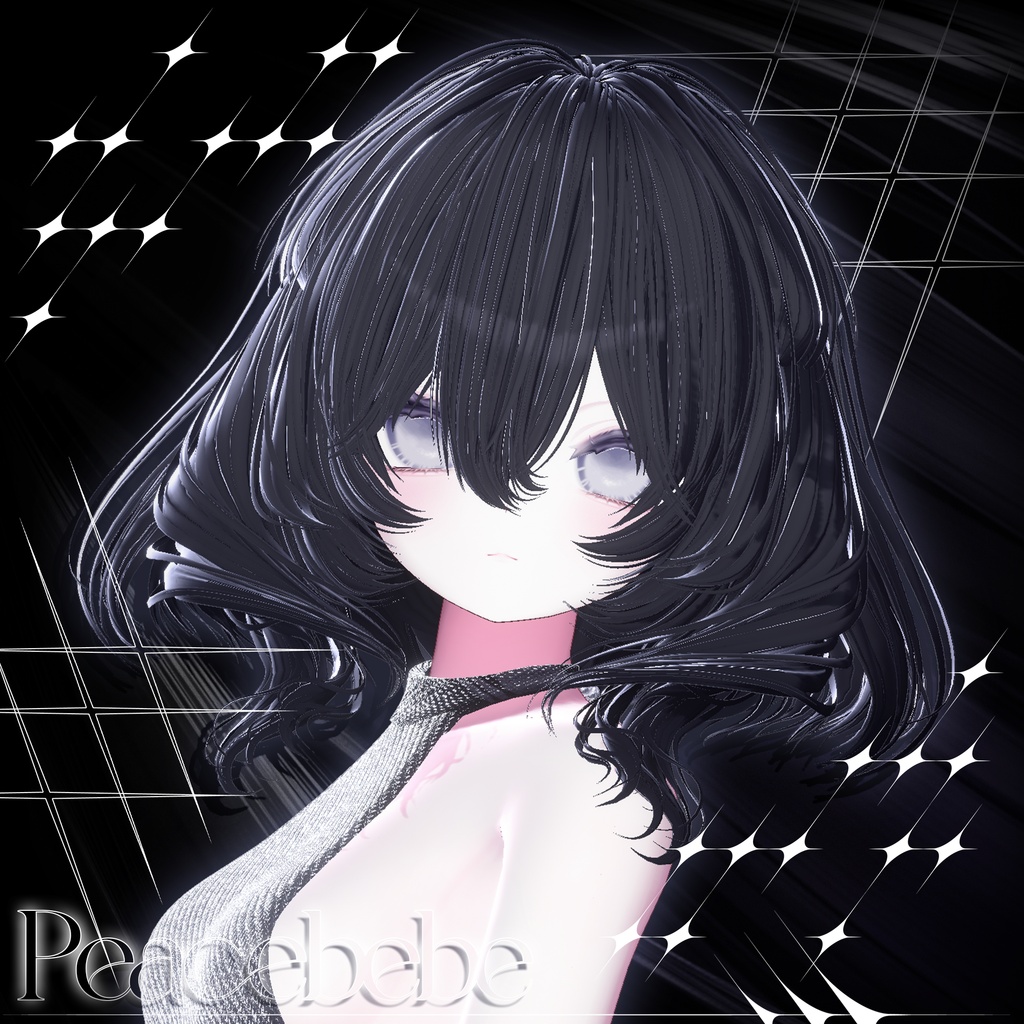 💘SALE中💘 ピースベベ · Peacebebe Hair ㅡ 【 VRChat Hair / 3Dヘア 】