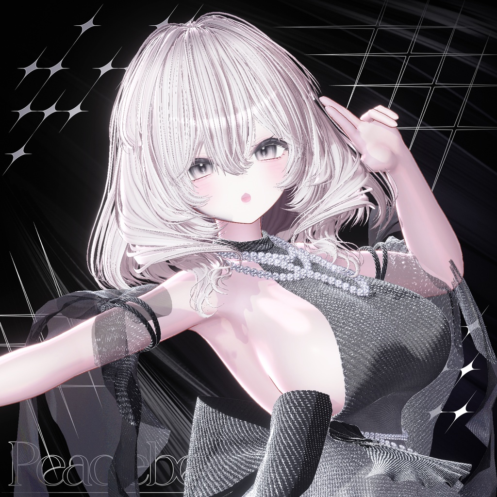💘SALE中💘 ピースベベ · Peacebebe Hair ㅡ 【 VRChat Hair / 3Dヘア 】
