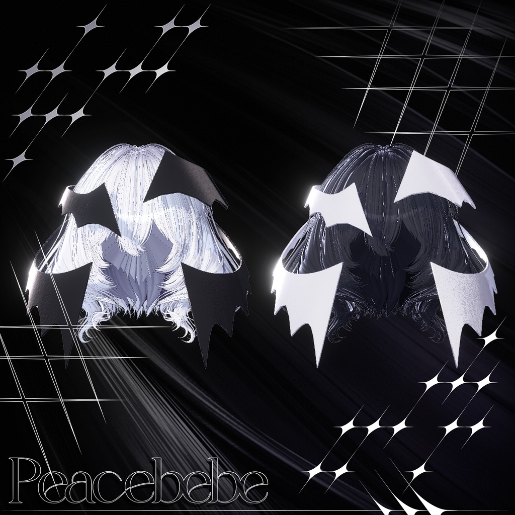 💘SALE中💘 ピースベベ · Peacebebe Hair ㅡ 【 VRChat Hair / 3Dヘア 】
