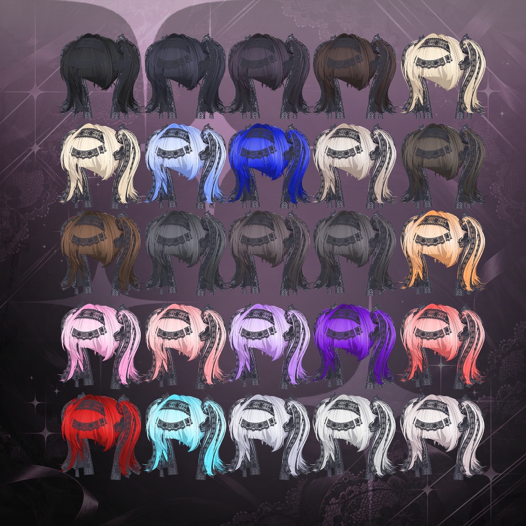 SALE💕ネレイジー (Nellazy) ㅡ 【 VRChat Hair / 3Dヘア 】