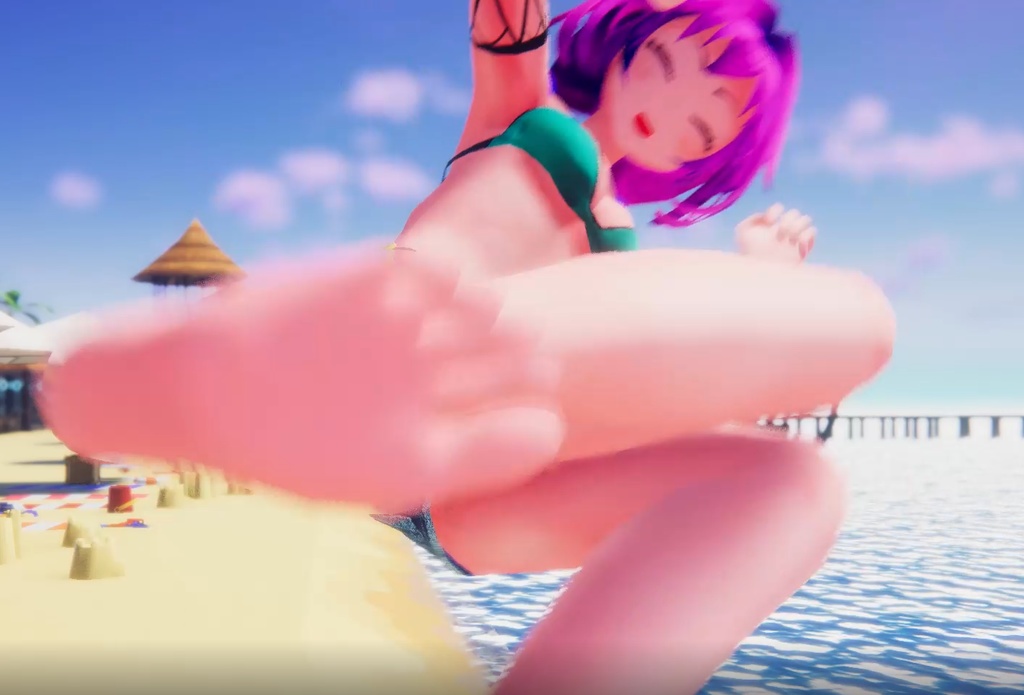 【モーション】ドロップキック