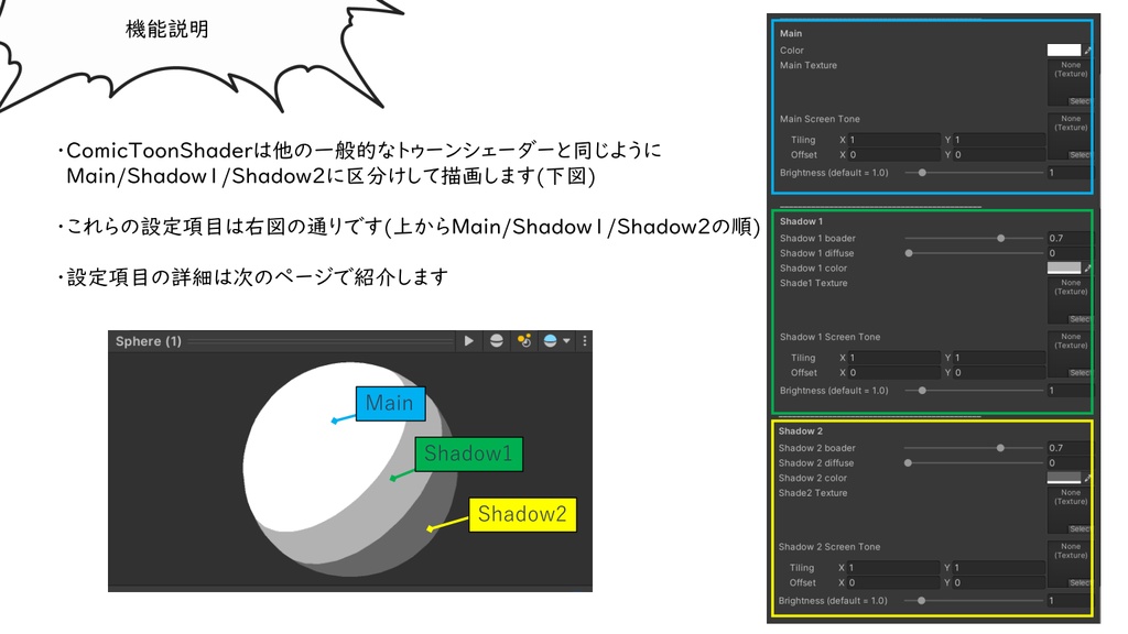 【マンガ風・手書き風シェーダー】ComicToonShader