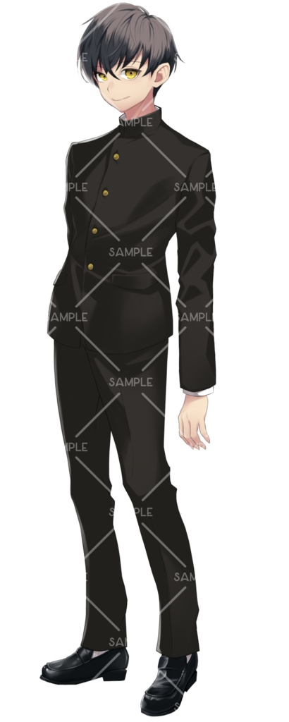 立ち絵素材01_学ラン男子