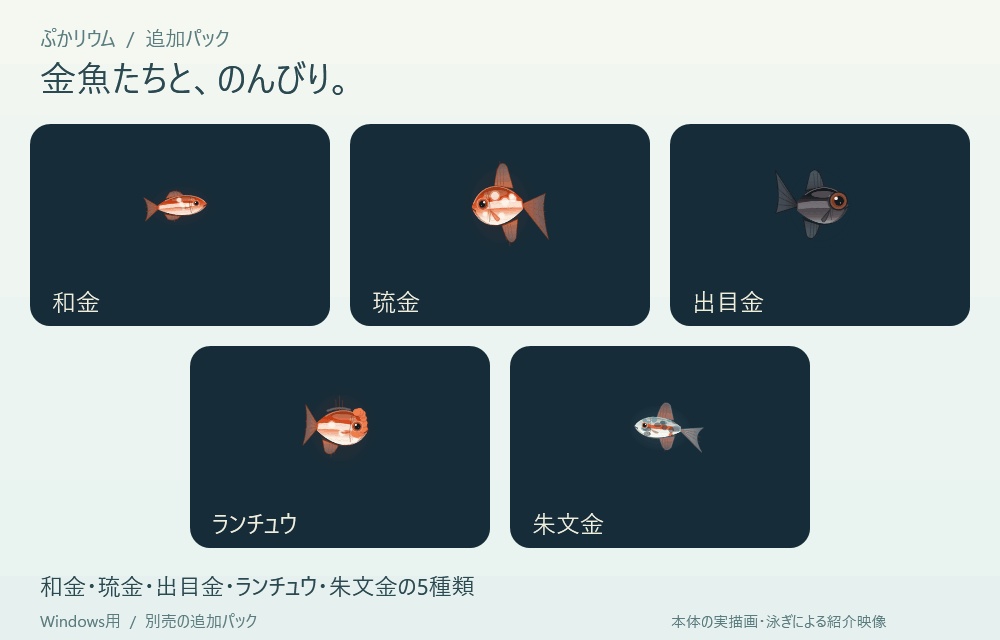 【ぷかリウム DLC】金魚パック