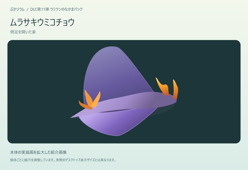【ぷかリウム DLC】ウミウシのなかまパック