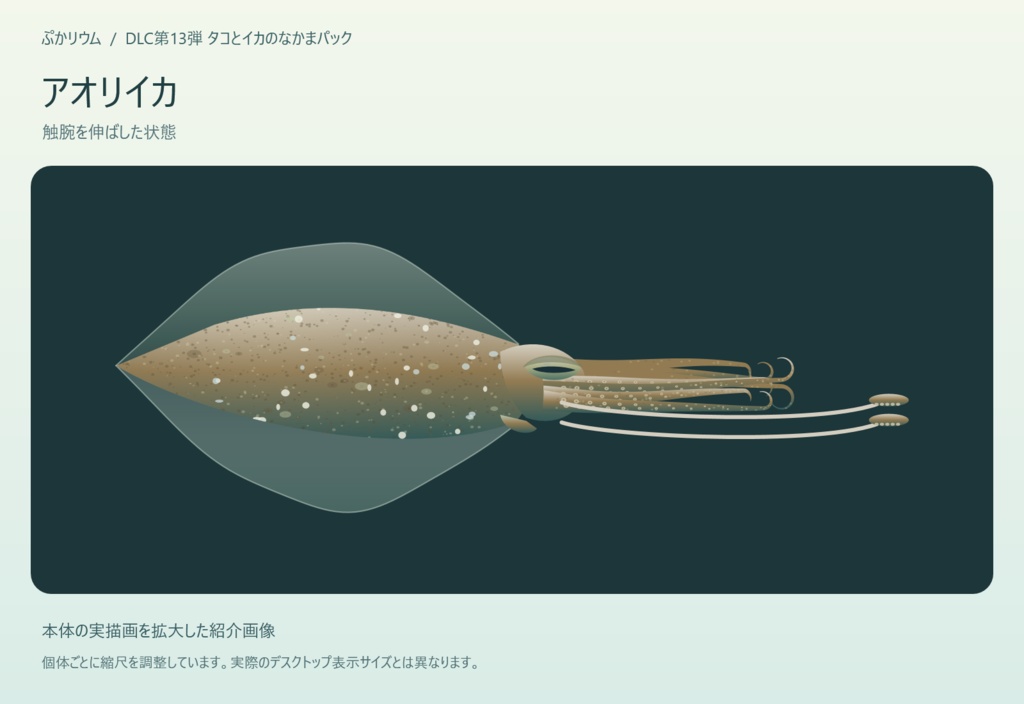 【ぷかリウム DLC】タコとイカのなかまパック
